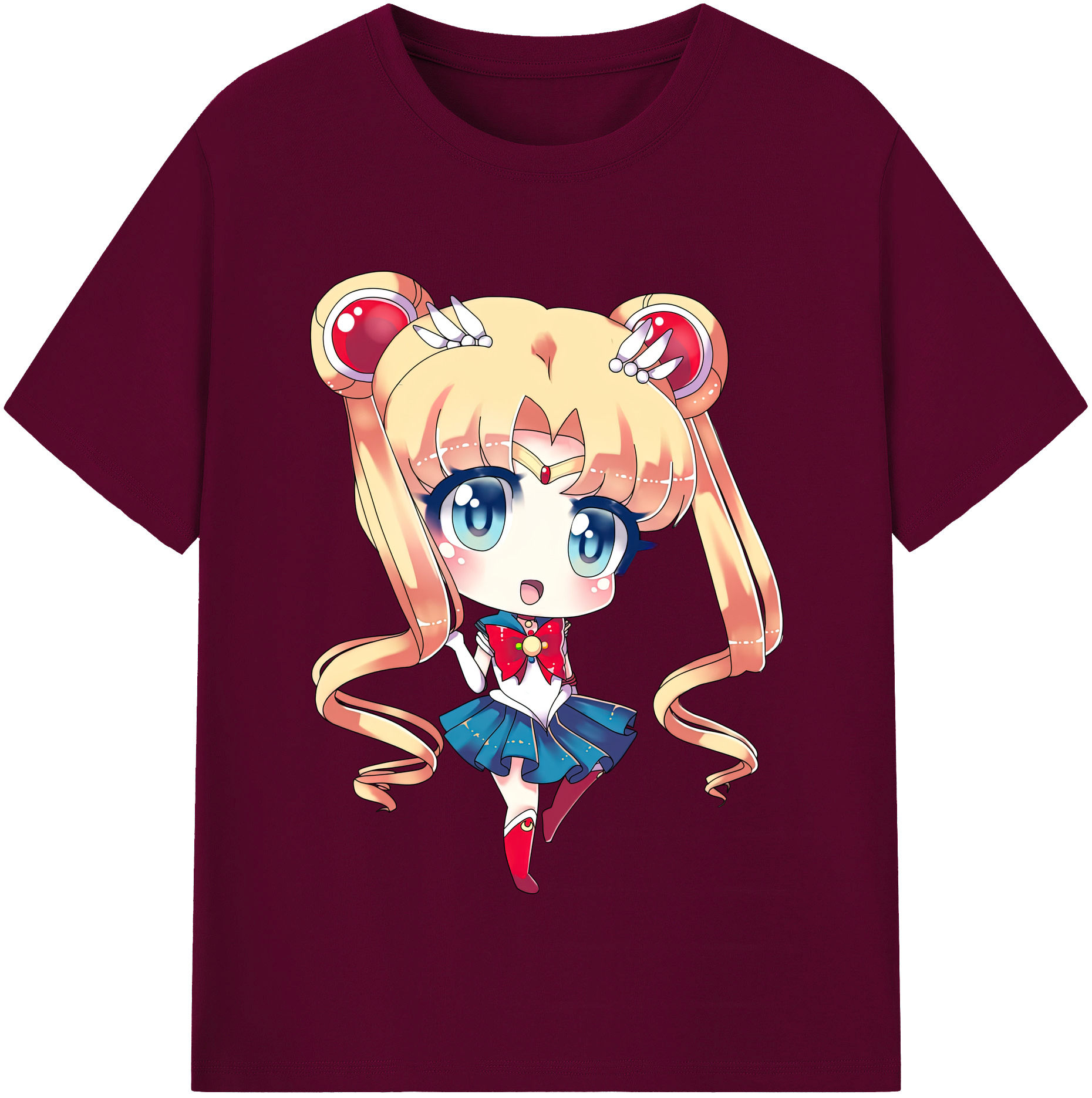 （画像用） 美少女戦士セーラームーン 月野 うさぎ つきの うさぎ Sailor Moon Tsukino Usagi レディースカジュアルプリントTシャツ（綿100％）